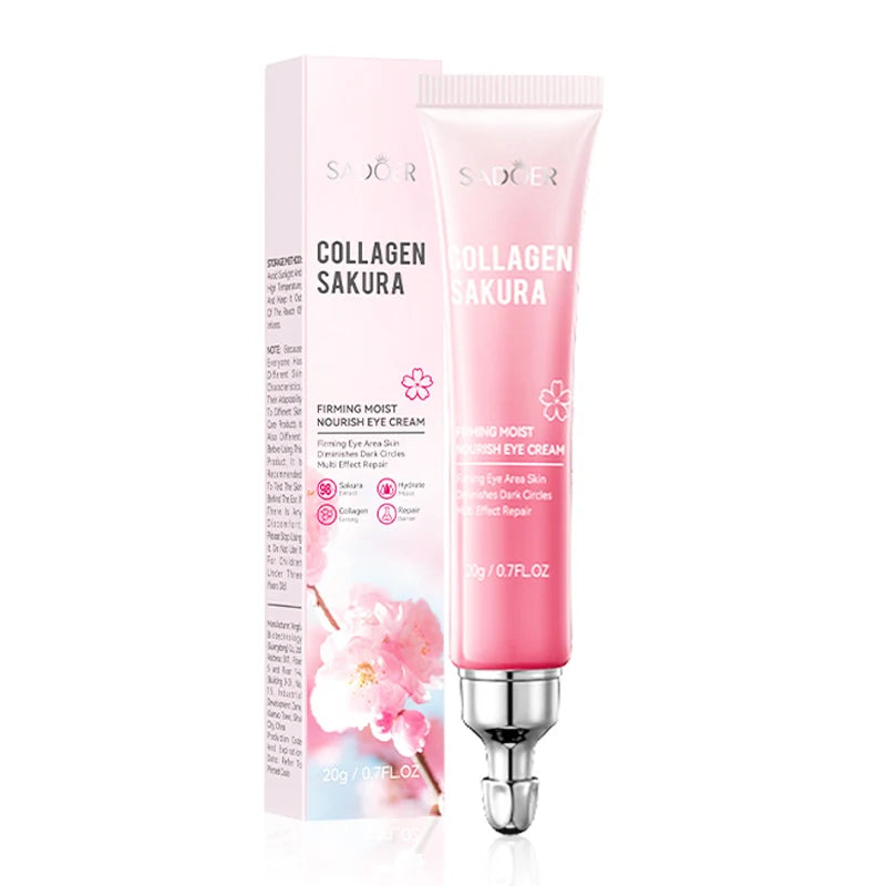 SADOER Sakura Eye Cream Anti Dark Circles Removal Eyes Bags Firming Moisturizing Eye Creams Beauty Eyes Skin Care