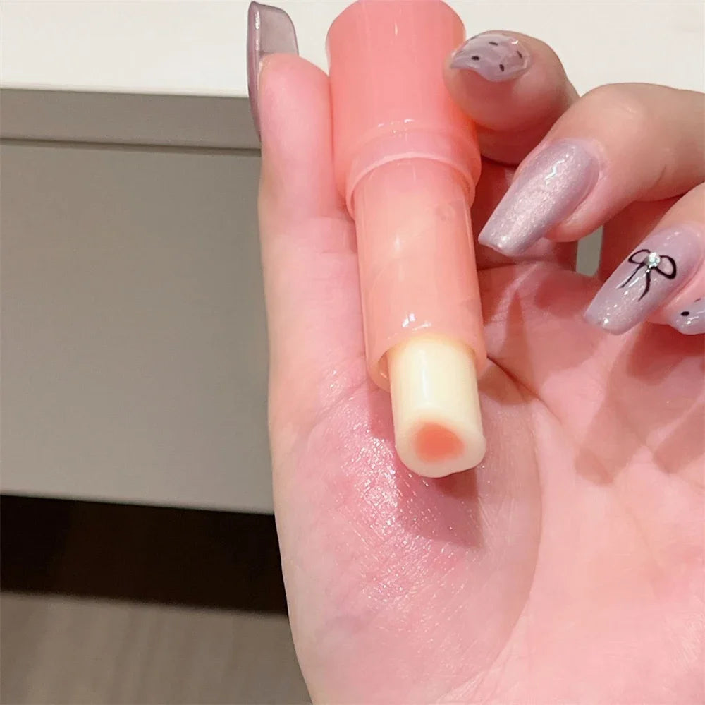 Moisturizing Jelly Sandwich Lipstick Makeup Peach Color Lip Balm Crystal Temperature Change Lipstick Clear Lip Gloss Lips Care