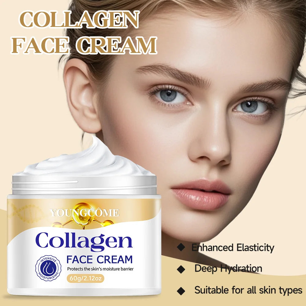 Collagen facial firming and moisturizing cream,Soothes dry skin  Anti Aging Firming Lifting Fade Fine Lines Whitening