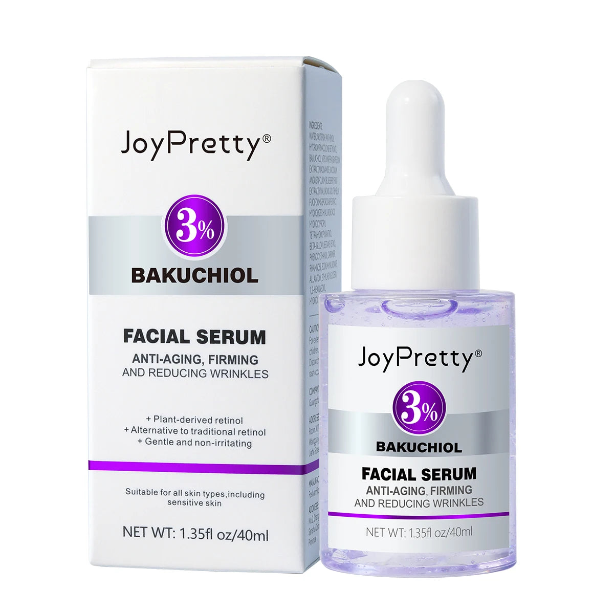 Retinol Wrinkle Face Serum Collagen Hyaluronic Acid Forehead Fine Lines Lifting Anti-Aging Glowing Serum Facial Skin Care 40ml